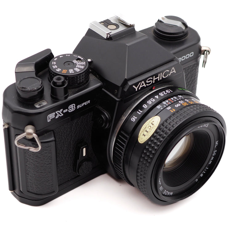 Yashica FX-3 Super 2000 35mm SLR Camera Set (Yashica ML 50mm f/1.9 c Lens)