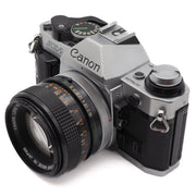 Canon AE-1 Program 35mm SLR Camera Set (Canon FD 50mm f/1.4 Lens)