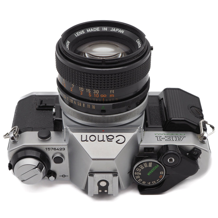 Canon AE-1 Program 35mm SLR Camera Set (Canon FD 50mm f/1.4 Lens)