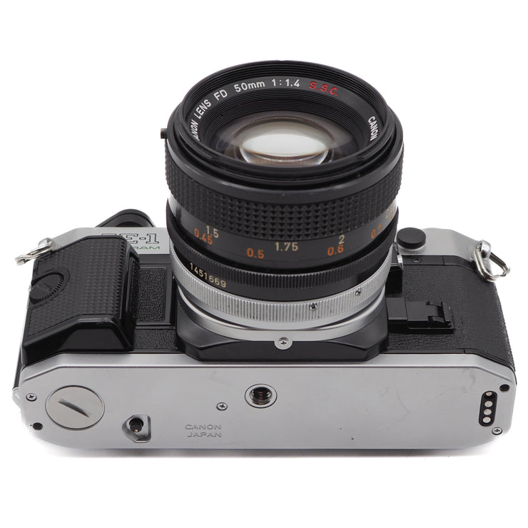 Canon AE-1 Program 35mm SLR Camera Set (Canon FD 50mm f/1.4 Lens)
