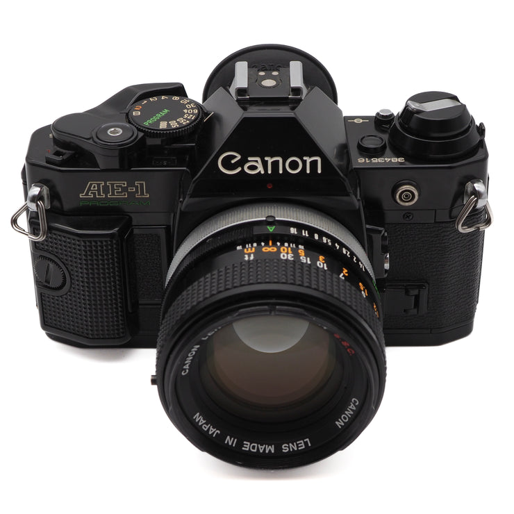 Canon AE-1 Program 35mm SLR Camera Set (Canon FD 50mm f/1.4 Lens)