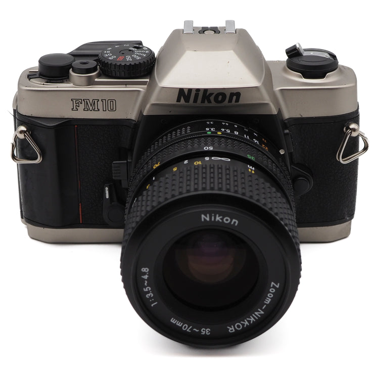 Nikon FM10 35mm SLR Camera Set (Nikkor 35 ~ 70mm f/3.5 ~ 4.8 AI-s Lens)