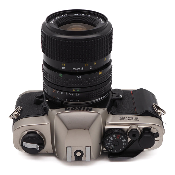 Nikon FM10 35mm SLR Camera Set (Nikkor 35 ~ 70mm f/3.5 ~ 4.8 AI-s Lens)
