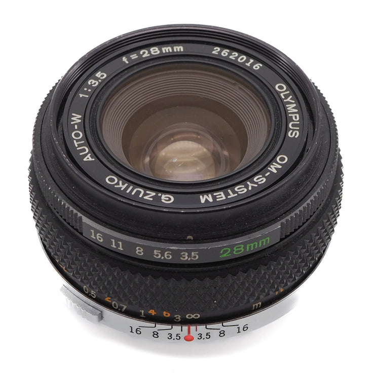 Olympus G.Zuiko Auto-W 28mm f/3.5 Lens (Olympus OM Mount)