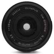 Olympus G.Zuiko Auto-W 28mm f/3.5 Lens (Olympus OM Mount)